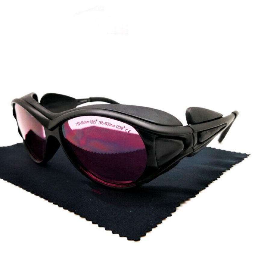 Laser Glasses for 750-850nm, 765-830 nm, Polycarbonate Full Rim Frame in Pink and Black, EP-18-2 - Image 4