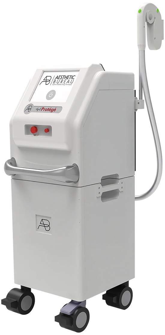 Aesthetic Bureau's Protége medical aesthetics machine for skincare treatments.